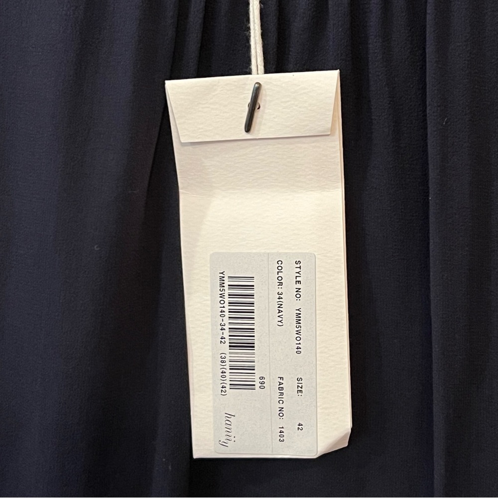 NWT Hanii Y Navy Polyester & Silk Dress - Picture 4 of 5